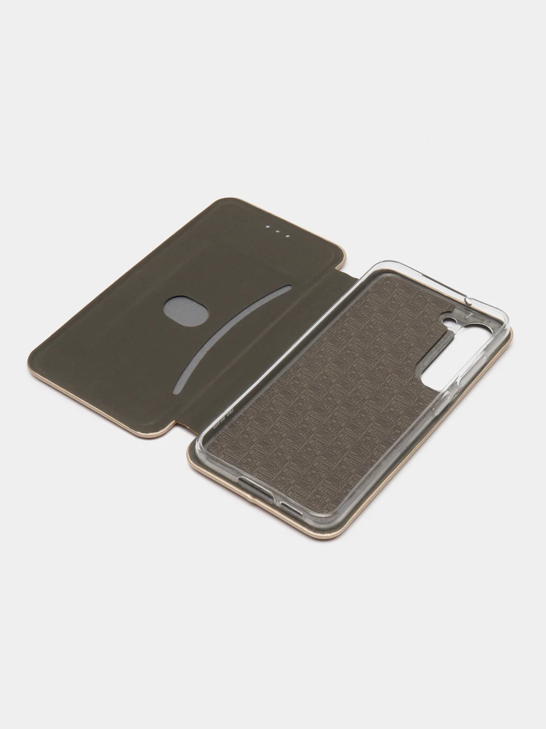 Золотой чехол-книжка для Samsung Galaxy S23 (Самсунг Галакси С23)