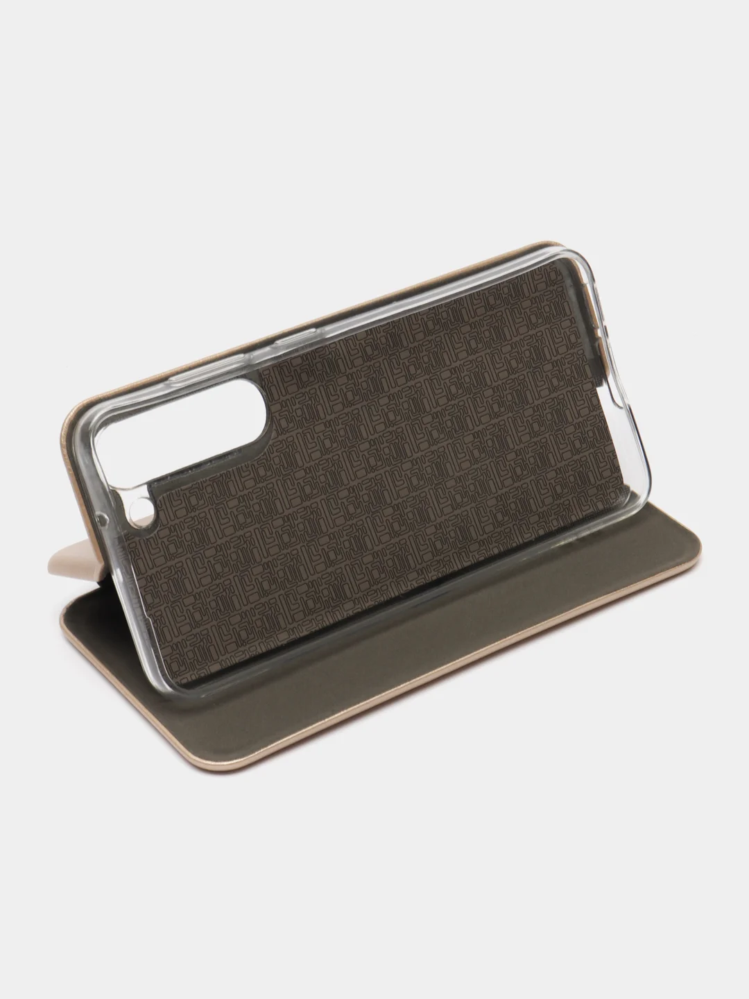 Золотой чехол-книжка для Samsung Galaxy S23 (Самсунг Галакси С23)