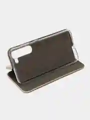 Золотой чехол-книжка для Samsung Galaxy S23 (Самсунг Галакси С23)