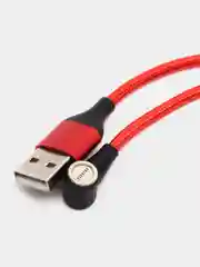 Алый магнитный кабель с быстрой зарядкой 3А и разъемы micro-USB / Type-C / iPhone Lightning