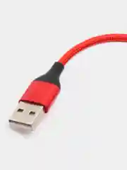 Алый магнитный кабель с быстрой зарядкой 3А и разъемы micro-USB / Type-C / iPhone Lightning