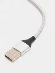 Серый металлик магнитный кабель с быстрой зарядкой 3А и разъемы micro-USB / Type-C / iPhone Lightning