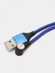Темно-синий магнитный кабель с быстрой зарядкой 3А и разъемы micro-USB / Type-C / iPhone Lightning