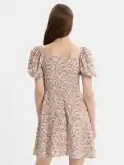 Бронзовый летнее платье цветочное, крестьянка
