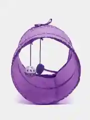 Аметистовый тоннель шуршащий для кошек, складной игровой комплекс с подвесной игрушкой