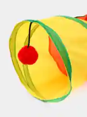 Лайм тоннель шуршащий для кошек, складной игровой комплекс с подвесной игрушкой