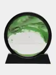 Зеленый песочные часы 3D, декоративные, настольные, для офиса