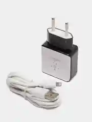 Сетевое зарядное устройство, 10Вт, USB + кабель USB - Lightning, 1 м, белый