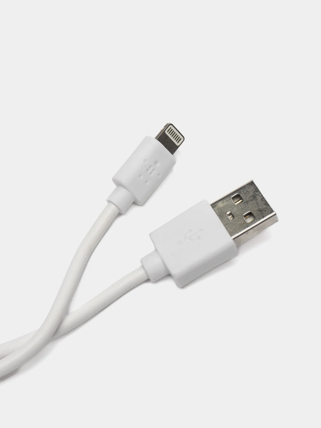 Сетевое зарядное устройство, 10Вт, USB + кабель USB - Lightning, 1 м, белый