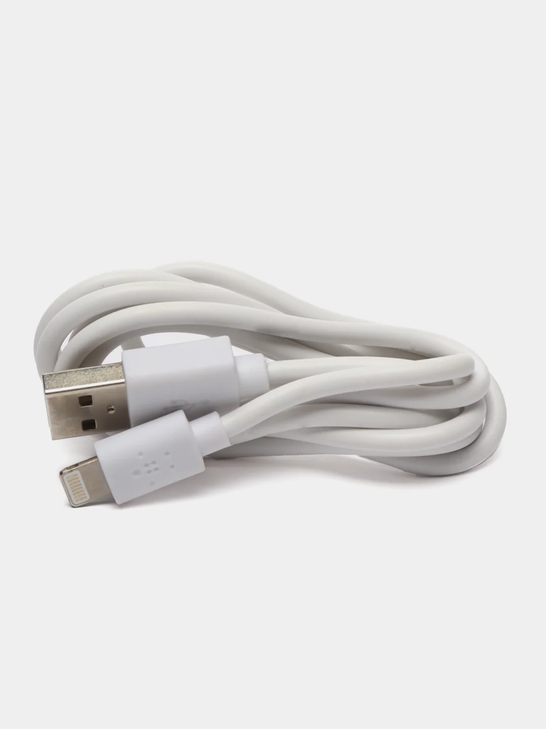 Сетевое зарядное устройство, 10Вт, USB + кабель USB - Lightning, 1 м, белый