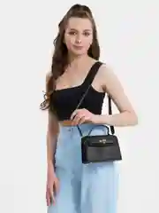 Черный сумка кросс боди, женская