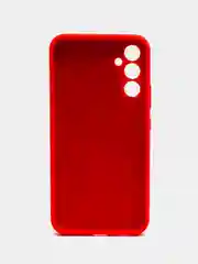 Красный чехол для Samsung A55, A35, A15 4G, A34 5G, A24, A54 с бархатом внутри, не пачкается