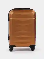 Золотистый хаки чемодан дорожный, на колесах, пластиковый, размеры S, M, L, с кодовым замком