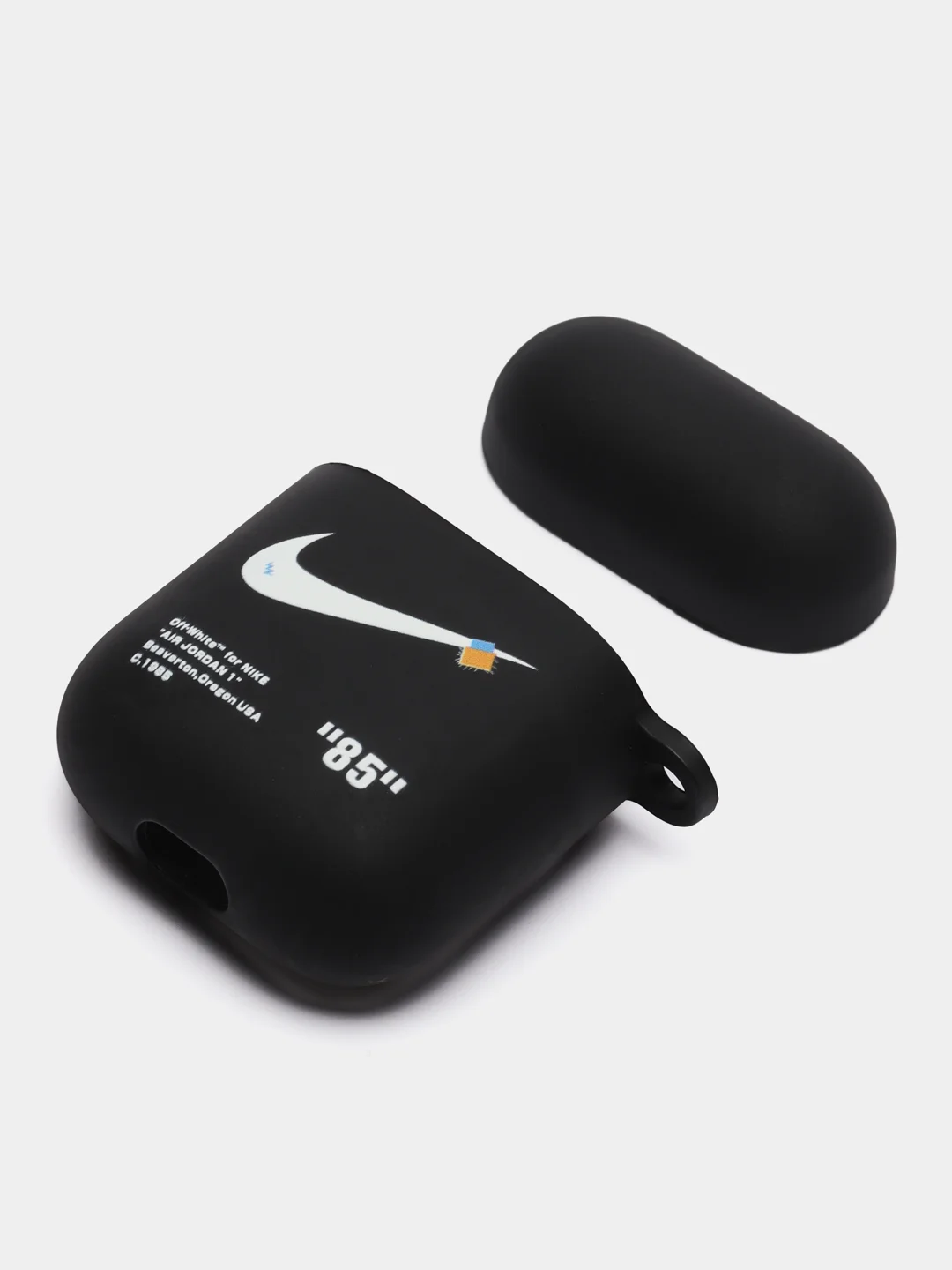 Бежевый меланж чехол для наушников AirPods 2, силиконовый, прозрачный