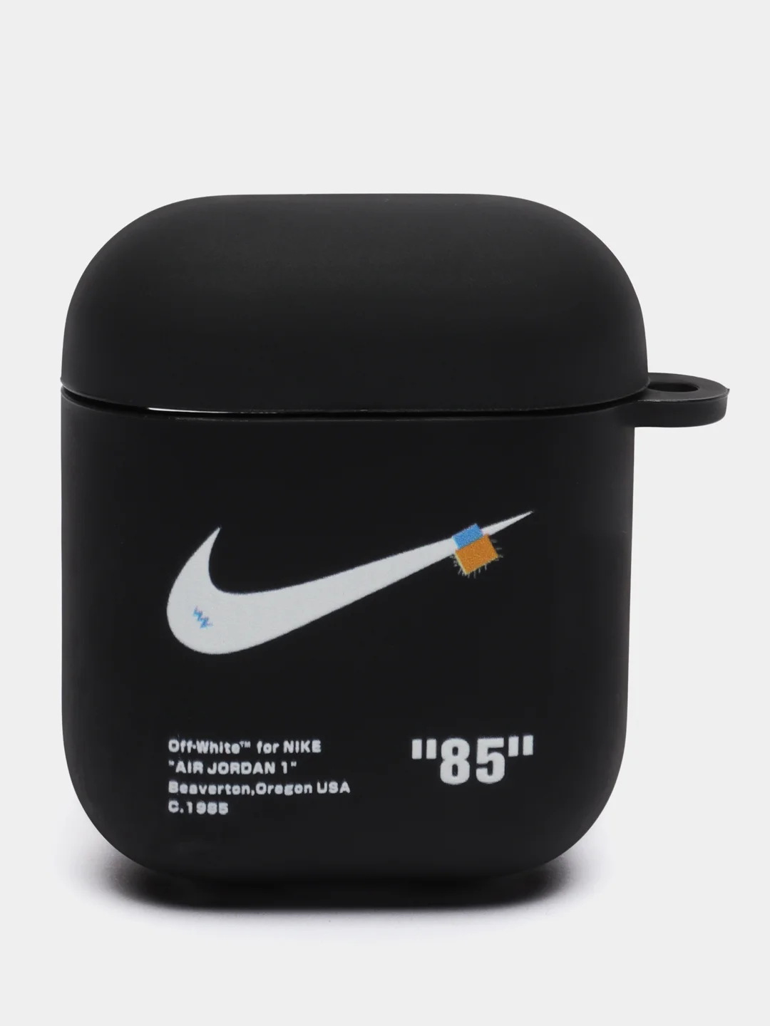 Бежевый меланж чехол для наушников AirPods 2, силиконовый, прозрачный