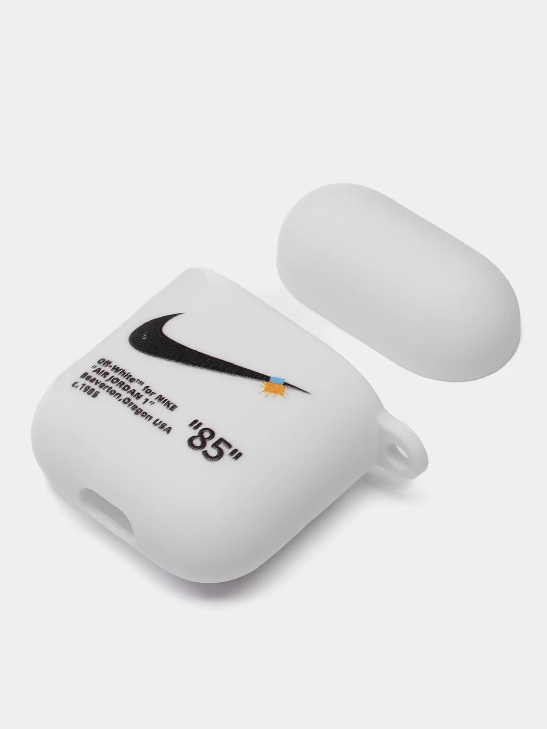 Бежевый чехол для наушников AirPods 2, силиконовый, прозрачный