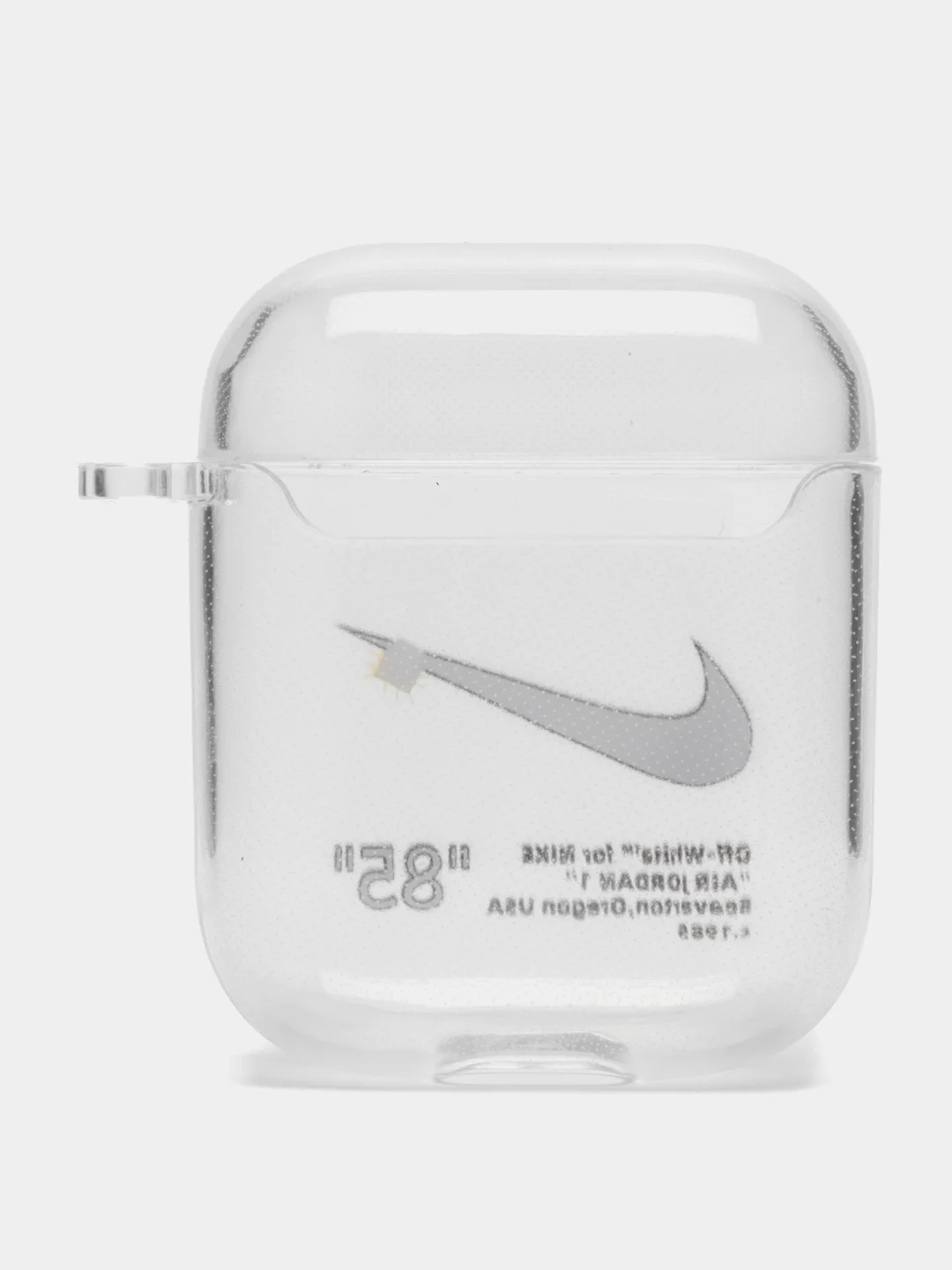 Бежевый меланж чехол для наушников AirPods 2, силиконовый, прозрачный