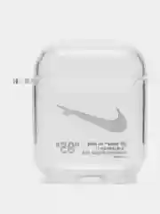 Бежевый меланж чехол для наушников AirPods 2, силиконовый, прозрачный