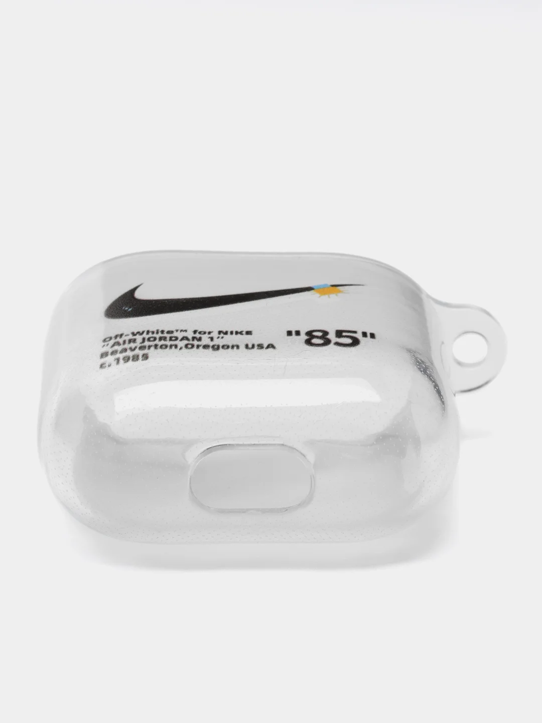 Бежевый меланж чехол для наушников AirPods 2, силиконовый, прозрачный