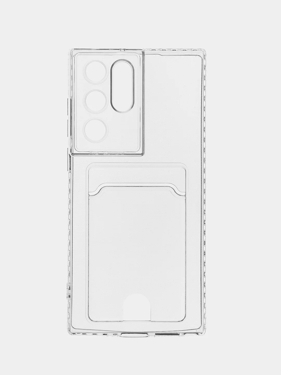 Прозрачный чехол для Samsung Galaxy S22 Ultra, Галакси С22 Ультра, прозрачный, с карманом для карты