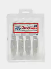 Белый приманка силиконовая Sawamura one up shad 6 (Япония)