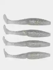 Белый приманка силиконовая Sawamura one up shad 6 (Япония)