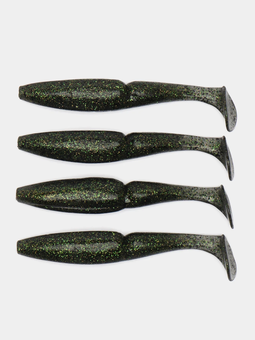 Зеленый приманка силиконовая Sawamura one up shad 6 (Япония)