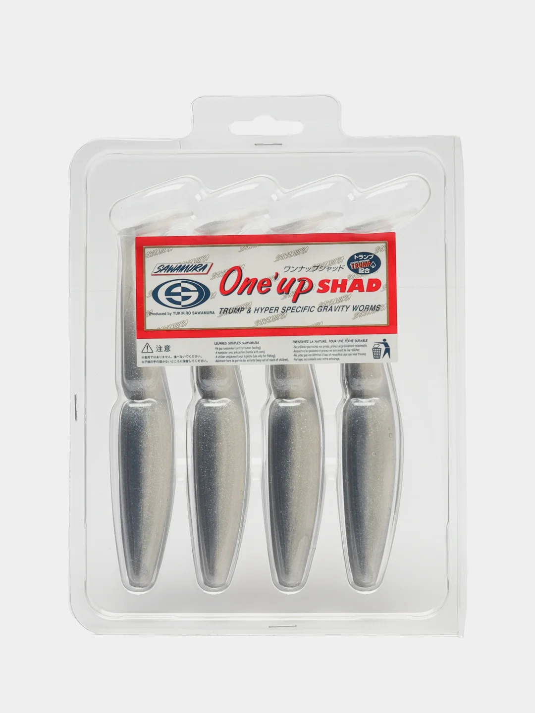 Голубой приманка силиконовая Sawamura one up shad 6 (Япония)