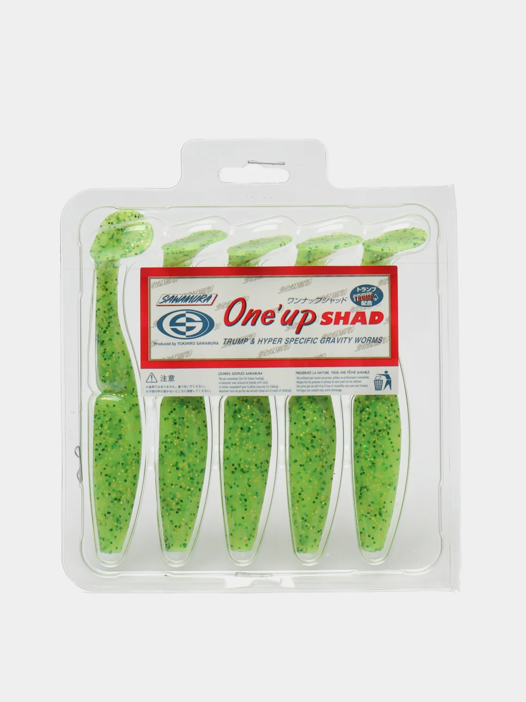 Зеленый приманка силиконовая sawamura oneup shad 5