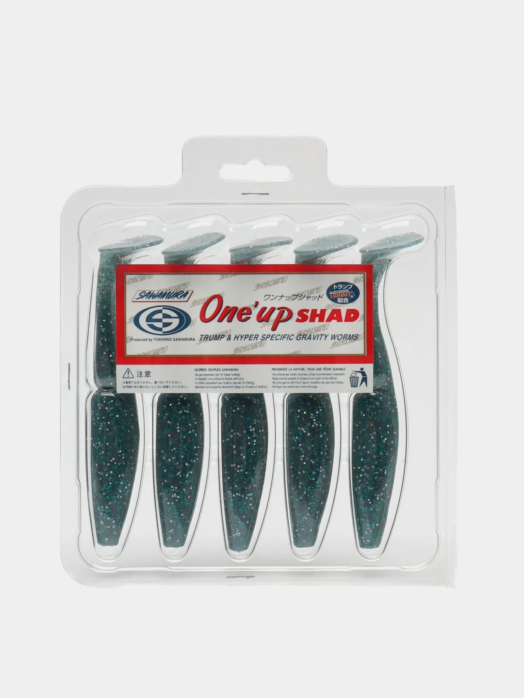 Тёмно-бирюзовый приманка силиконовая sawamura oneup shad 5