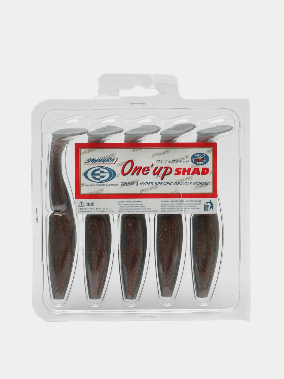 Тёмно-серый приманка силиконовая sawamura oneup shad 5