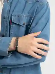 Серый меланж браслет мужской
