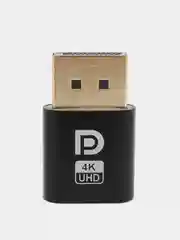 Черный эмулятор монитора, виртуальный дисплей DisplayPort EDID 4K DP