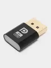 Черный эмулятор монитора, виртуальный дисплей DisplayPort EDID 4K DP