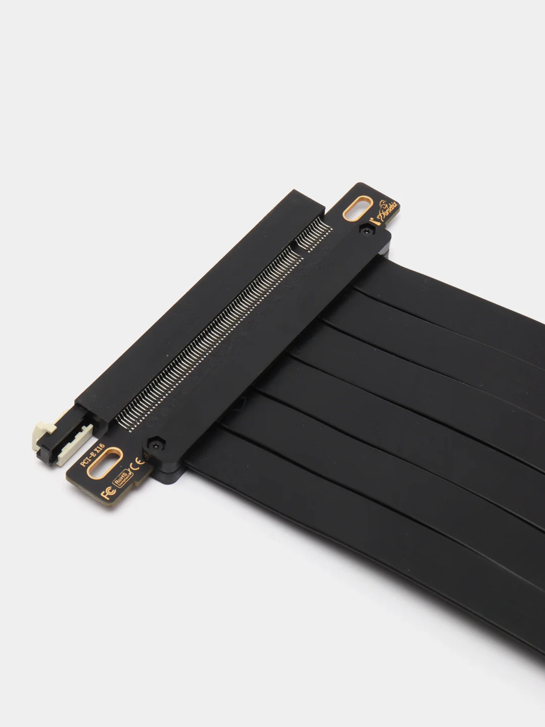 Черный удлинительный кабель для видеокарты PCI-E 3.0 X16, 180 градусов