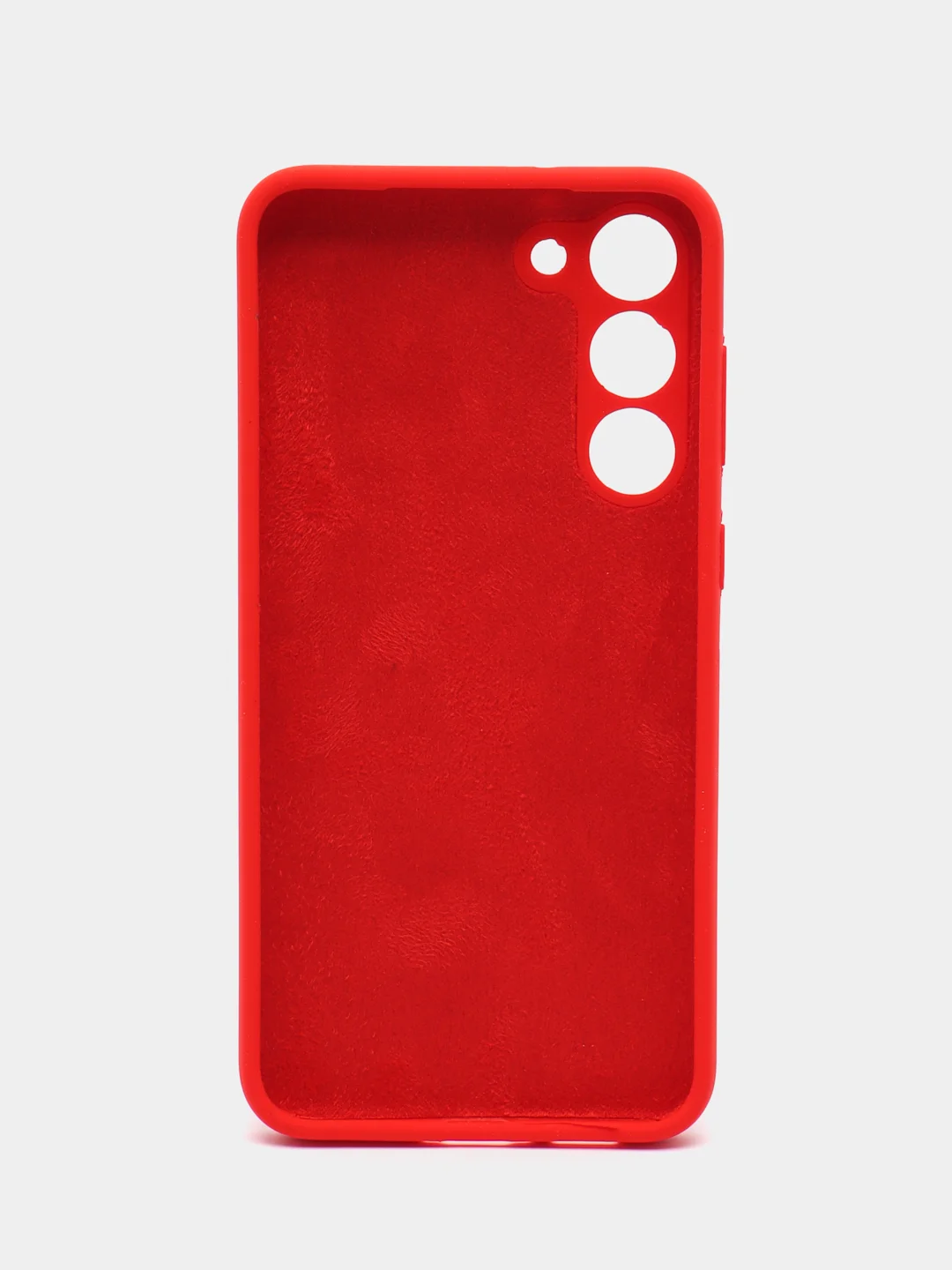 Красный чехол для Samsung S23FE, S23, S23 Plus, S23 Ultra с бархатом внутри