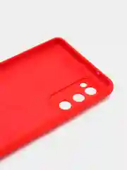 Красный чехол для Samsung S20 FE с бархатом внутри
