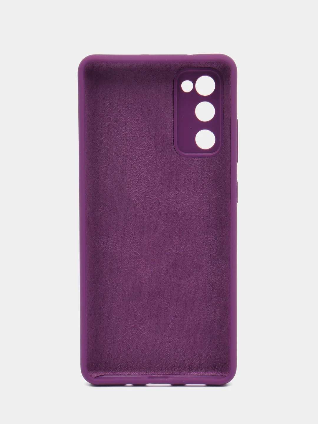 Фиолетовый чехол для Samsung S20 FE с бархатом внутри