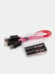 Черный батарейки аккумуляторные ААA Soshine 1,5V 600 mWh / 400 mAh со встроенным Type-C ЗУ