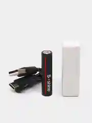 Черный батарейки аккумуляторные ААA Soshine 1,5V 600 mWh / 400 mAh со встроенным Type-C ЗУ