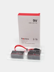Аккумулятор SOSHINE Li-ion Крона 9V 500mAh со встроенным Type-C ЗУ
