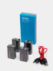 Аккумулятор SOSHINE Li-ion Крона 9V 500mAh со встроенным Type-C ЗУ