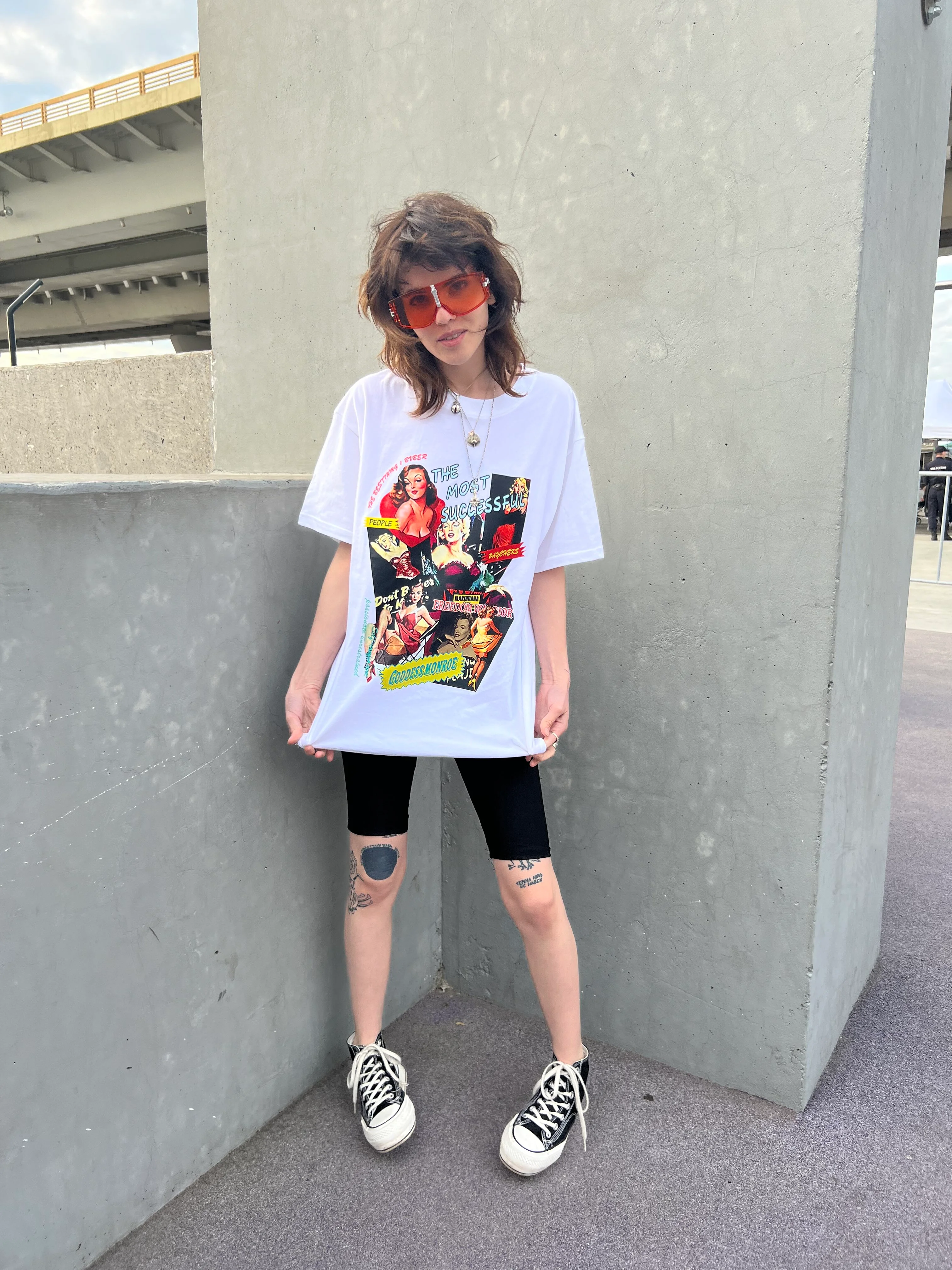 Oversize футболка, из хлопка, с принтом Retro
