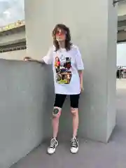 Oversize футболка, из хлопка, с принтом Retro