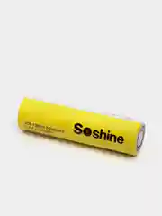 Желтый аккумулятор Soshine ICR 18650 3,7V 3400mAh 10A 12.58Wh
