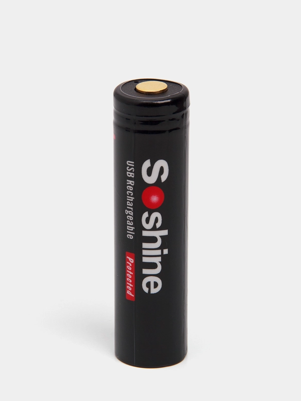 Аккумулятор 18650 со встроенной USB зарядкой Soshine Li-ion 3,7V 9,62 Wh 2600 mAh