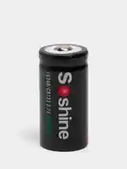 Черный аккумулятор Soshine 16340, RCR123 Li-ion 3,7 V 2,59 Wh, 700 mAh, 2 аккумулятора в боксе