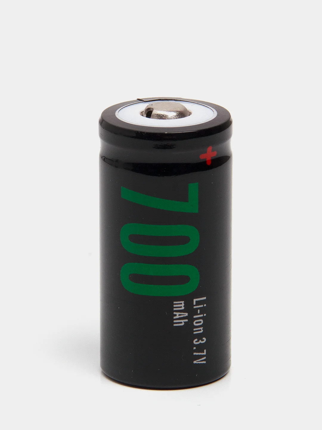 Черный аккумулятор Soshine 16340, RCR123 Li-ion 3,7 V 2,59 Wh, 700 mAh, 2 аккумулятора в боксе