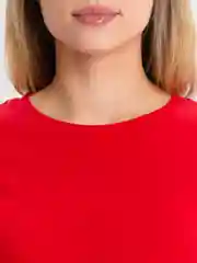 Красный футболка женская