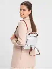 Серый металлик рюкзак женский стильный МК